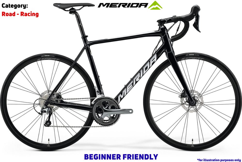 Merida Scultura 300 - Metallic Black (Silver) | Hup Leong Company
